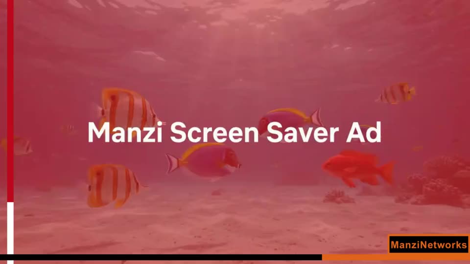 Full-screen brand visual shown as a smart TV screen saver